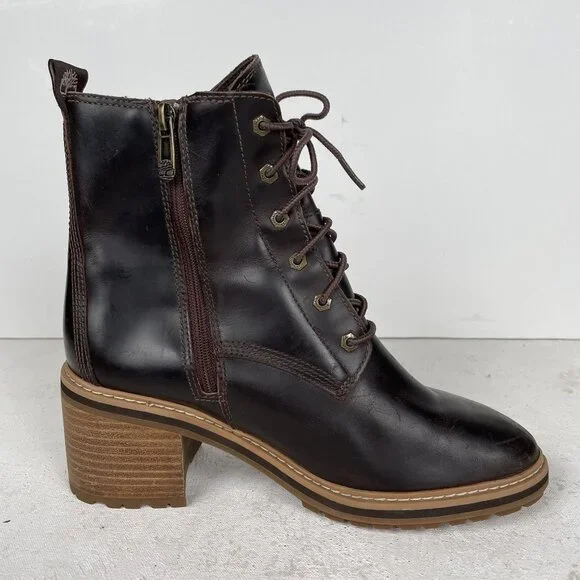 Timberland Sienna Ankle Booties Womens 8 Water Resistant Side Zip - Picture 6 of 10